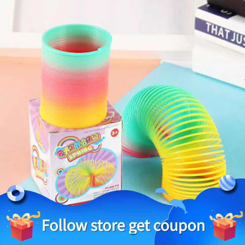 Rainbow Spring Coil Circle Toy