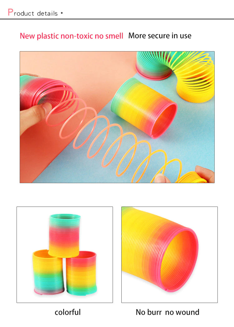 Rainbow Spring Coil Circle Toy