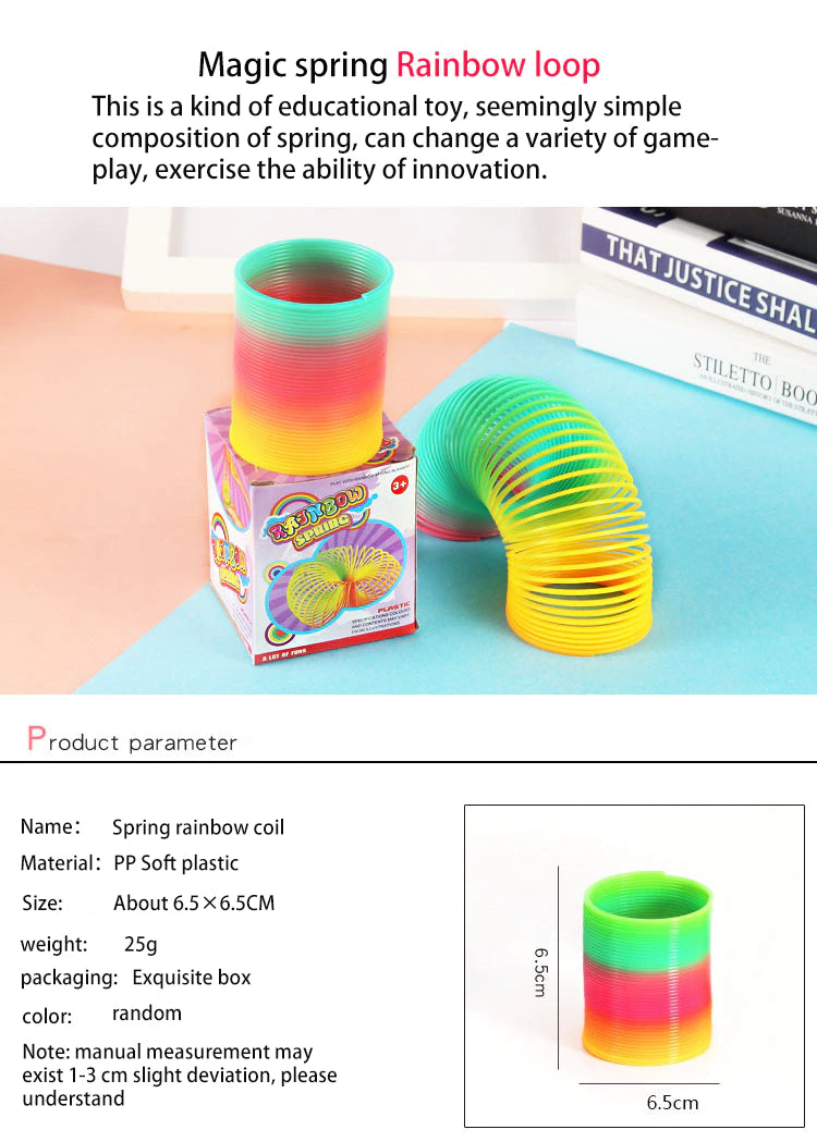 Rainbow Spring Coil Circle Toy