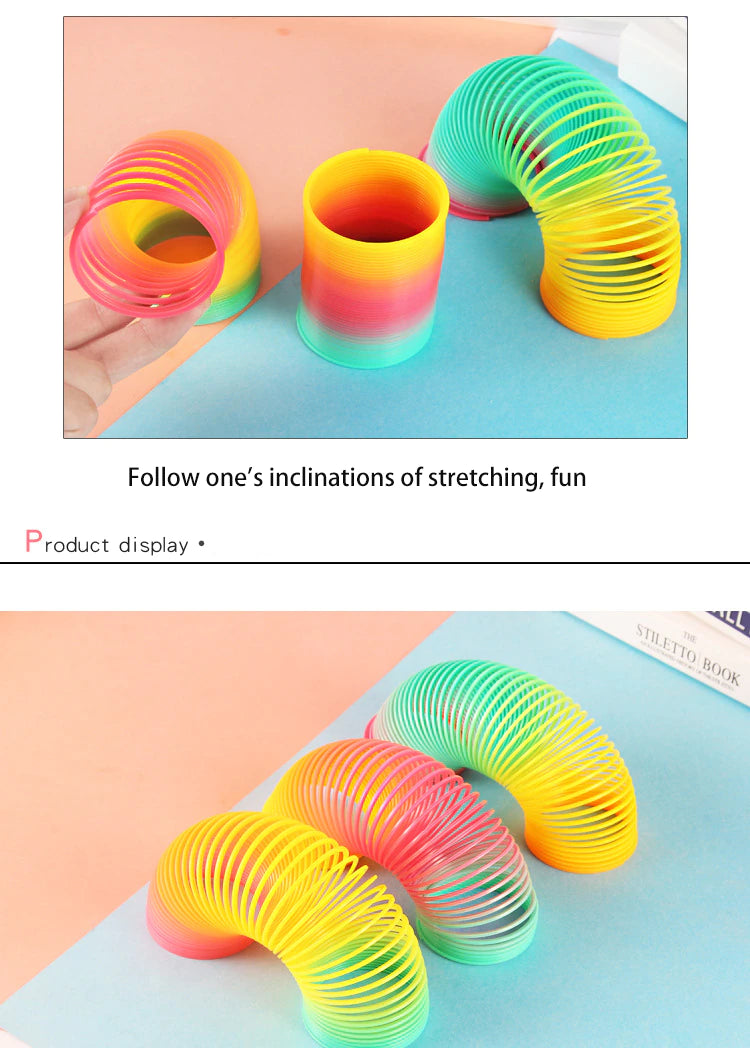 Rainbow Spring Coil Circle Toy